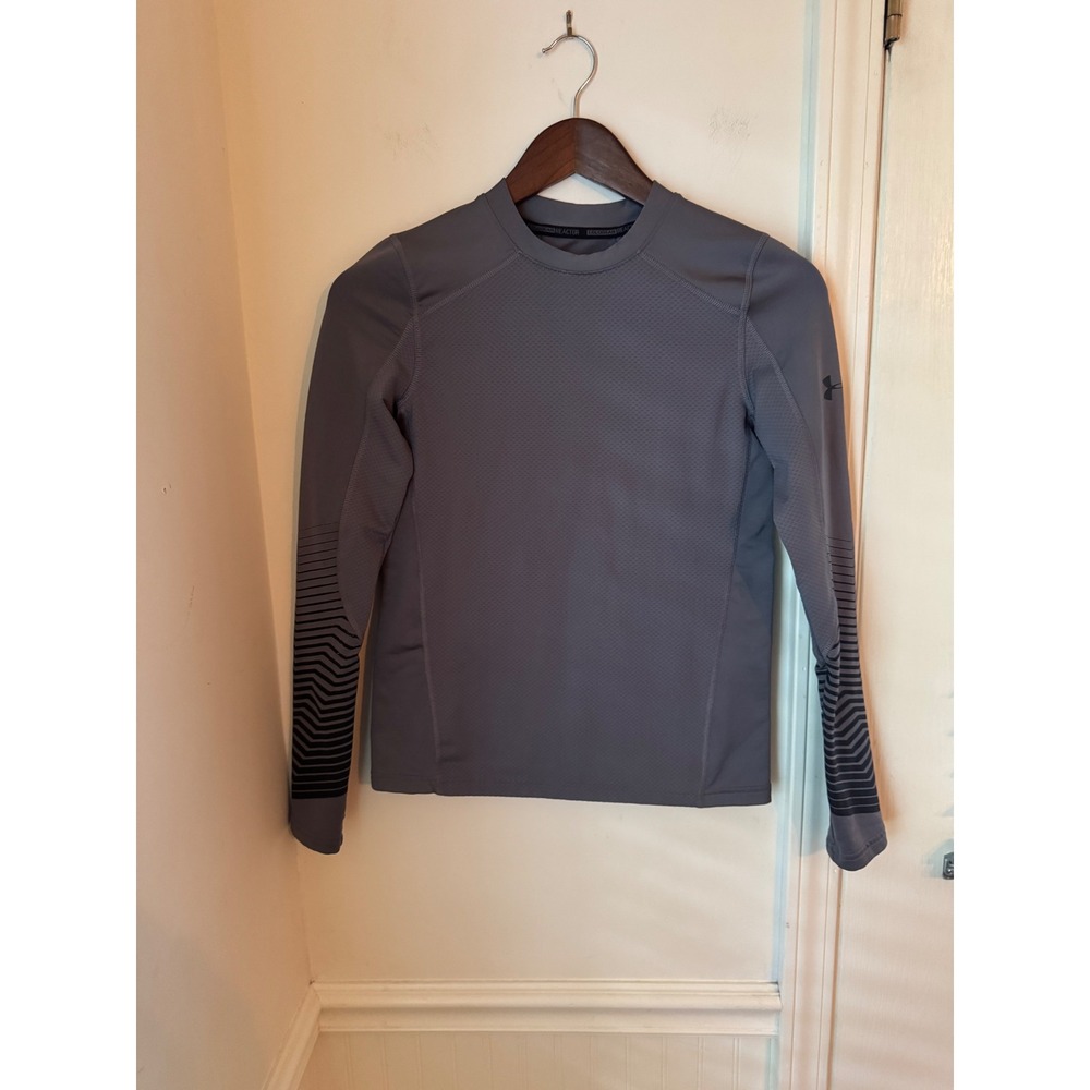 Under Armour Kids ColdGear Reactor Fitted Long Sleeve Shirt Gray YLG Large